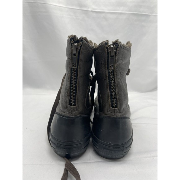 Converse Chuck Taylor All Star Boot Leather Fur Hot Cocoa/Black Women’s 6.5 - Picture 4 of 11
